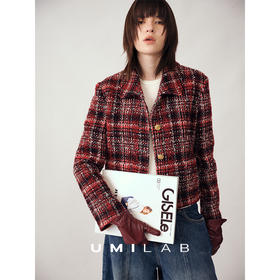 UMILAB｜璀璨*celi*e同源羊毛棉面料 立裁VTG小香外套C1006W