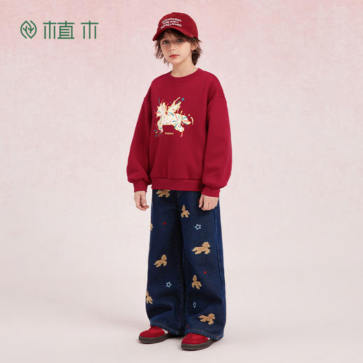 【年服】植木男童烟花翼马一体绒卫衣55W070020 商品图4