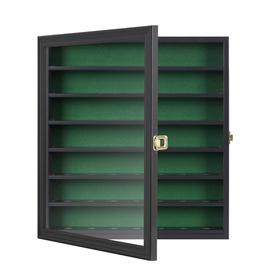 【两个装】纪念币徽章奖牌展示柜 储藏收纳盒 高尔夫球展示柜 壁挂式7层 带密码锁