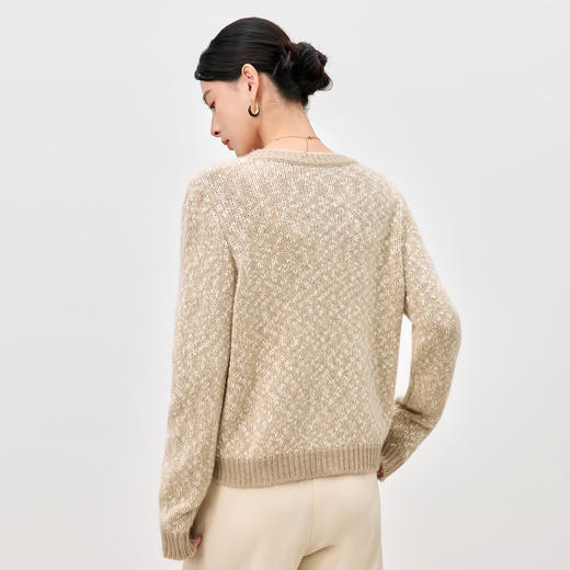 SM 2501小香风针织桑蚕丝羊绒开衫外套显瘦短款修身毛衣 商品图3