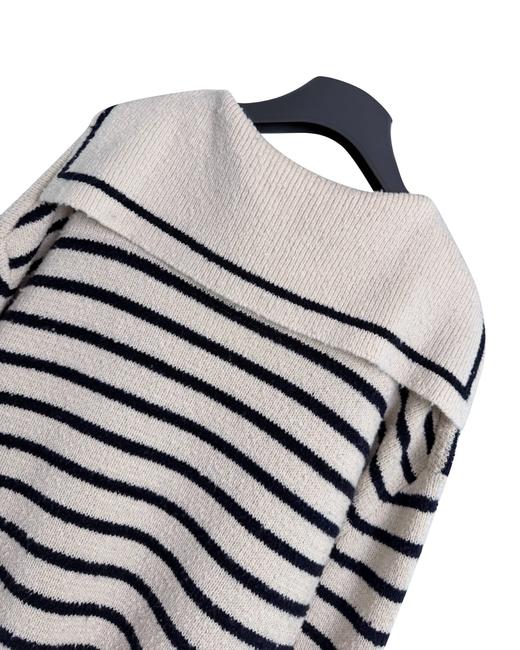 女款条纹海军领针织毛衣外套zh010 商品图2