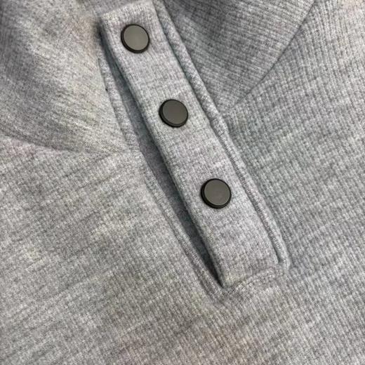 D120808加绒加厚一体绒卫衣半高领防风保暖男士打底衫 商品图6