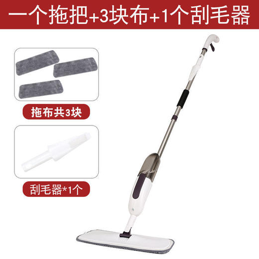 【懒人免手洗❗️喷雾拖把】微湿喷雾清洁不扬尘，一键喷雾360°旋转杆，无需弯腰不费力，一撕一贴更换方便，家用平板喷水拖布木地板瓷砖家用旋转拖把QQ 商品图7