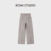 ROMI STUDIO“自我轮廓”羊毛混纺倒褶斜纹极简休闲西裤 RWCWXG5345 商品缩略图1