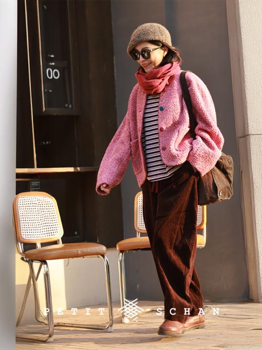 PETIT SCHAN小闪 CLO#983 A Stripes Party 条纹派对 进口条纹针织磨毛撞色套头衫 商品图5