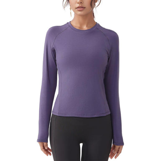 跃牌【美西西系列】lulu秋冬瑜伽服羊毛天丝健身长袖户外运动弹力紧身跑步女CX-925 商品图4