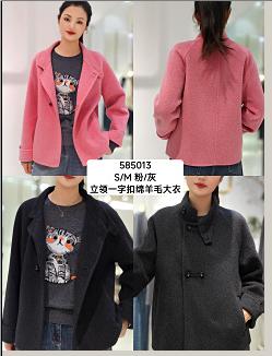 585013立领一字扣短大衣 商品图0