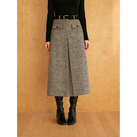 HeyDress亮片直筒对褶半裙