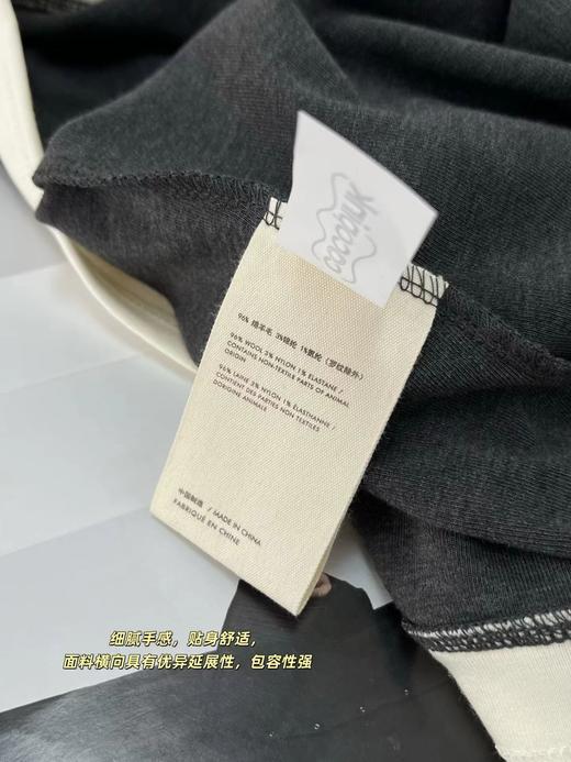 D120848撞色假两件柔软舒适单穿内搭针织打底衫 商品图14