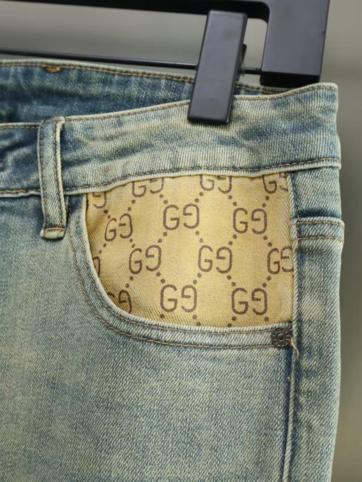 D120822简单儒雅男士精典纯色水洗休闲牛仔裤 商品图5