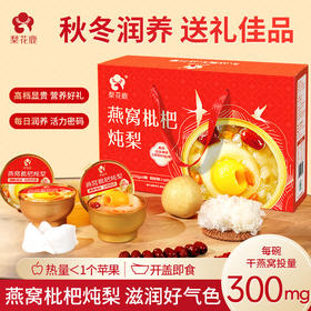 秋冬润养【燕窝枇杷炖梨礼盒】鲜炖冰糖雪梨 枸杞枇杷燕窝 即食水果罐头新年春节送礼佳品