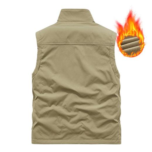 秋冬男士双面穿加绒马甲保暖背心休闲大码坎肩无袖外套 商品图2