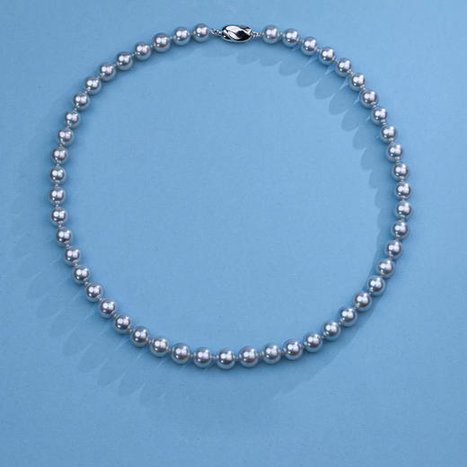 【挚友限定】真多麻色海水Akoya珍珠项链 极光正圆8-8.5mm 商品图3