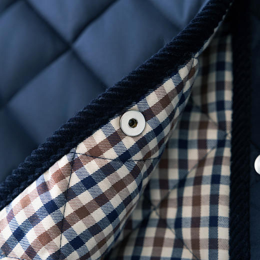 「高货wl」全新升级【铂金会员367/天猫499/差价132】(00945)洛诗琳气质菱形格绗缝夹棉外套2025冬季老钱风棉服外套 商品图3