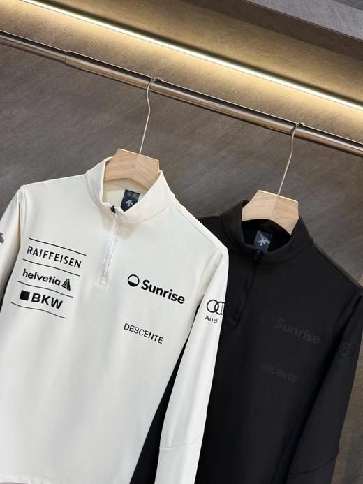 D120818联名款运动休闲男士保暖内搭抓绒半拉链打底衫针织衫 商品图4