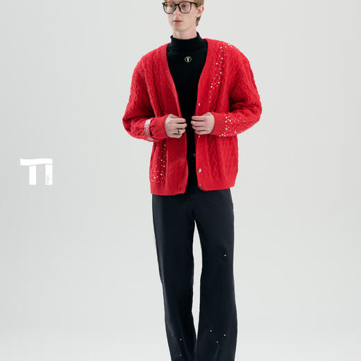 启世录TIWILLTANG“藏海生钰”温柔棱角绞花映玥织梦辑珠雅琢开衫 商品图3