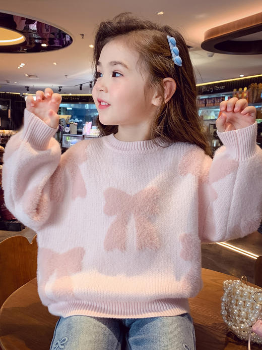 西蒙日记·软fufu韩系甜妹蝴蝶结毛衣2566★ 商品图2