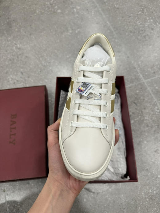 正品 BALLY巴利 运动系带 低帮 时尚板鞋 女款 白色 全新原盒 尺码38号0888 商品图1