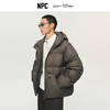 NPC潮牌90白鸭绒连帽防泼水短款羽绒服消光细格纹保暖冬NP5ADJ16 商品缩略图0