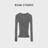 ROMI STUDIO“纸片人”精纺羊绒羊毛坑条打底修身针织衣 RWCAST3316 商品缩略图0