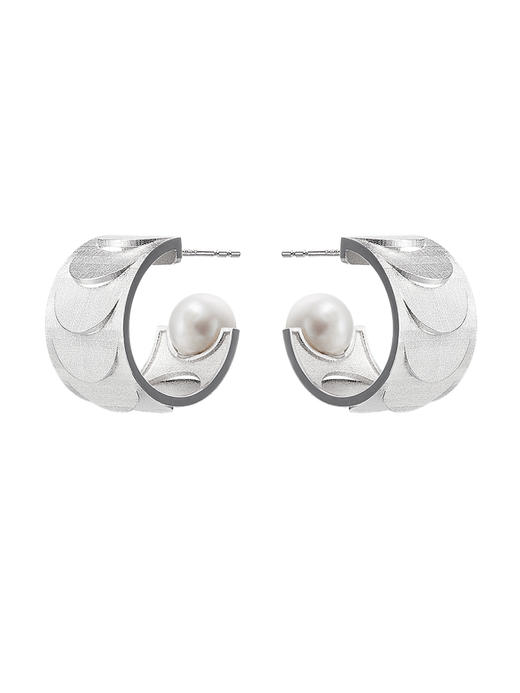 APPLOGUE｜EA2513W 寰系列之旋转镂空耳饰 [ 银 ] 商品图0