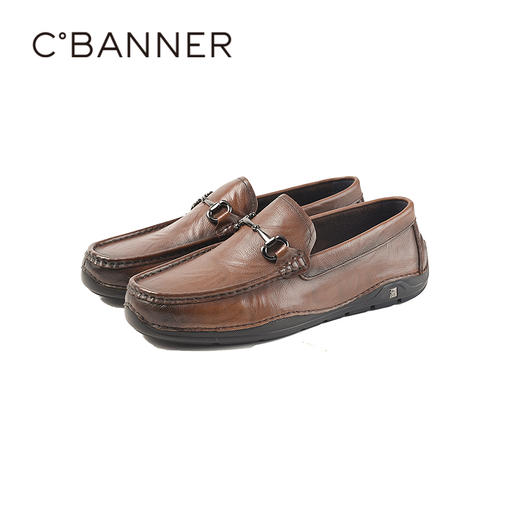 千百度2026春季男鞋甄选优质牛皮革 柔软舒适乐福鞋A26116354 商品图4