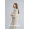 MAISON CECILE 两色|羊毛厚织极简立领通勤保暖百搭拉链针织外套 商品缩略图3