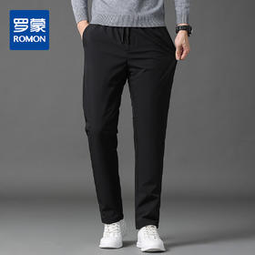 【鹅绒羽绒裤】罗蒙冬季羽绒裤男士保暖舒适直筒版型腰部抽绳设计时尚休闲通勤长裤子