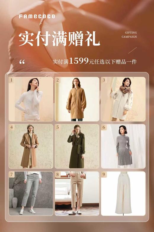 【实付满1599赠衣服1件】Famecoco范可儿冬款买衣赠一 商品图0
