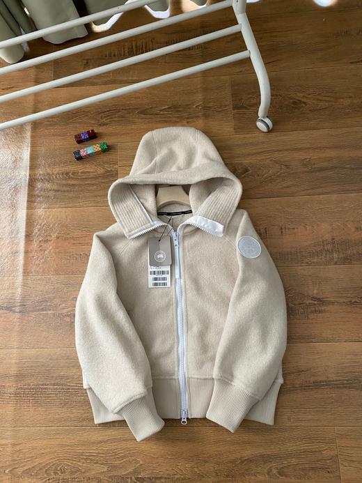 大鹅抓绒羊毛饰章连帽夹克外套 商品图6