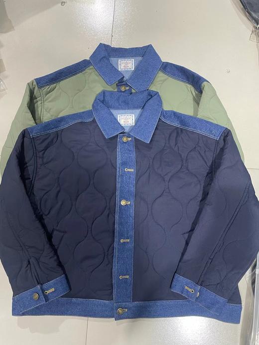 D120872棉服2025秋冬新款拼接菱格复古休闲夹棉衣外套 商品图0