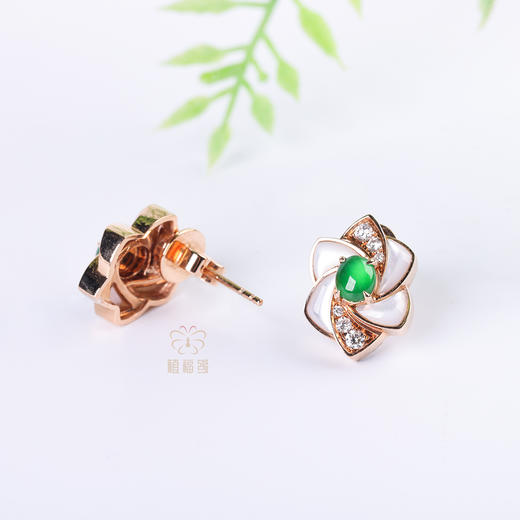 【旋转的爱】翡翠耳钉-EZ12404019 商品图4