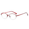 【时尚简约】康迪 高档时尚防蓝光紫外线半框老花镜KD2211 （女款）红色/紫色 整体线条流畅舒适 商品缩略图4