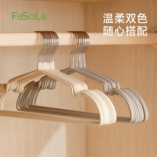 FaSoLa无痕护肩植绒衣架新款家用加厚防滑防鼓包学生宿舍用挂衣架 商品图6