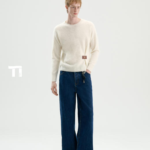 启世录TIWILLTANG“柔愈雾霭”奢柔绵羊绒暖织无缝羊毛针织套衫 商品图4