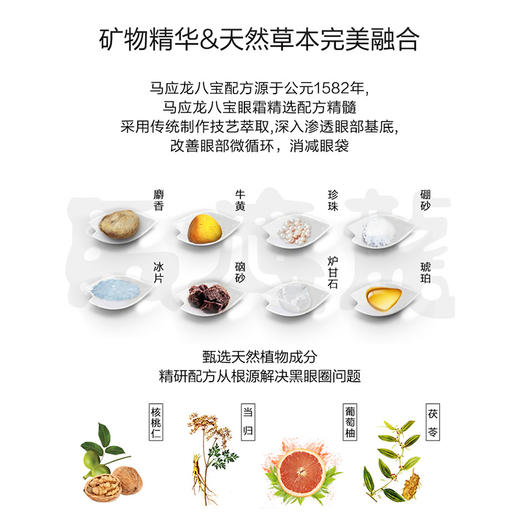 马应龙八宝眼部精华组合 改善循环 淡黑眼圈 焕发活力 消减眼袋 紧致眼肌 淡化细纹 多维修护 不畏初老 商品图5