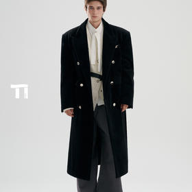 【私人定制-联系小启/小录】启世录TIWILLTANG“绒域玥铄”理性温存廓形微光暖雾棱角凛绒大衣