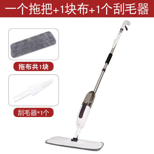 【懒人免手洗❗️喷雾拖把】微湿喷雾清洁不扬尘，一键喷雾360°旋转杆，无需弯腰不费力，一撕一贴更换方便，家用平板喷水拖布木地板瓷砖家用旋转拖把QQ 商品图3