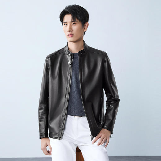 【绵羊皮】柒牌男装立领机车2026春季新款防风时尚潮酷中青年皮衣131J70010 商品图1