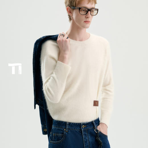 启世录TIWILLTANG“柔愈雾霭”奢柔绵羊绒暖织无缝羊毛针织套衫 商品图1