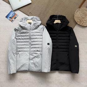 D120828冬日通勤户外轻暖新选择同款拼接轻薄羽绒服外套