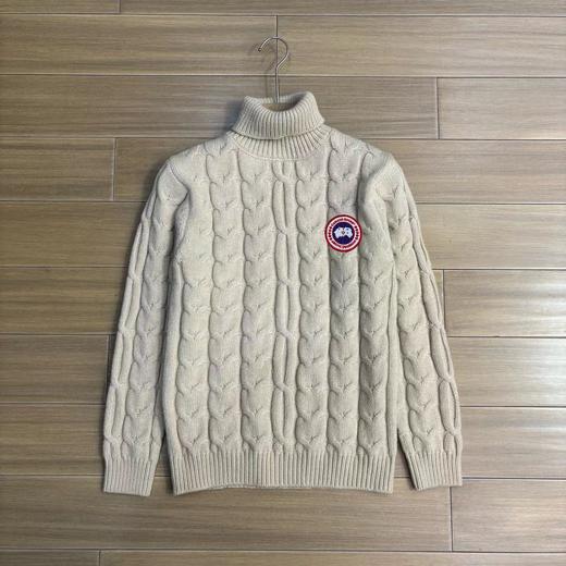 D120875新款慵懒风羊毛宽松落肩设计翻领毛衣 商品图3