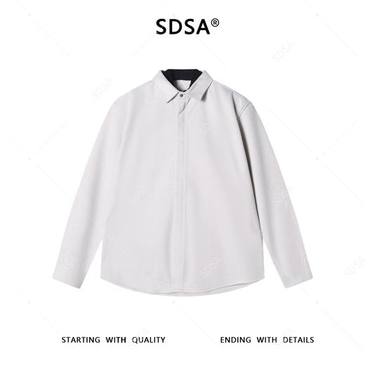 9213SDSA男士秋冬新款痞帅男装复古简约拼接撞色翻领衬衫百搭时尚衬衣 商品图1