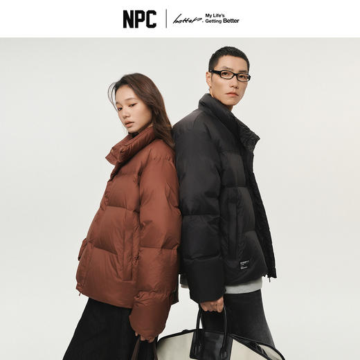 潮牌15D小泡芙羽绒服90白鸭绒防泼水立领石墨烯短款NP5ADJ18 商品图0