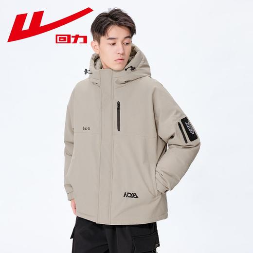 回力冲锋羽绒服男2025冬季新款白鸭绒保暖防风防泼水内胆爆款外套 商品图0