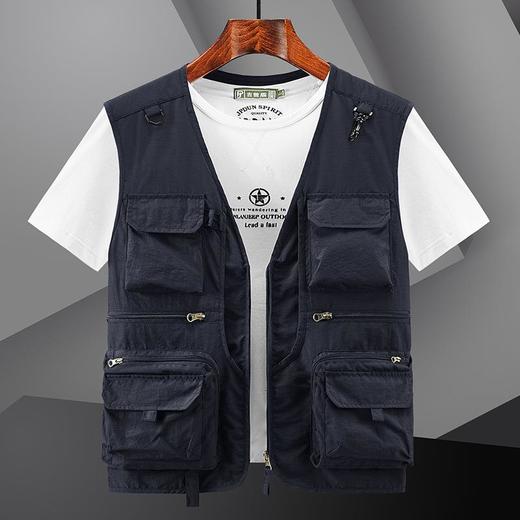 春季薄款网眼多口袋马甲男女登山速干休闲多功能摄影钓鱼背心坎肩 商品图1