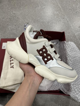 正品 BALLY巴利 时尚运动 低帮跑步鞋 女款 白红 全新破盒 尺码38码0899