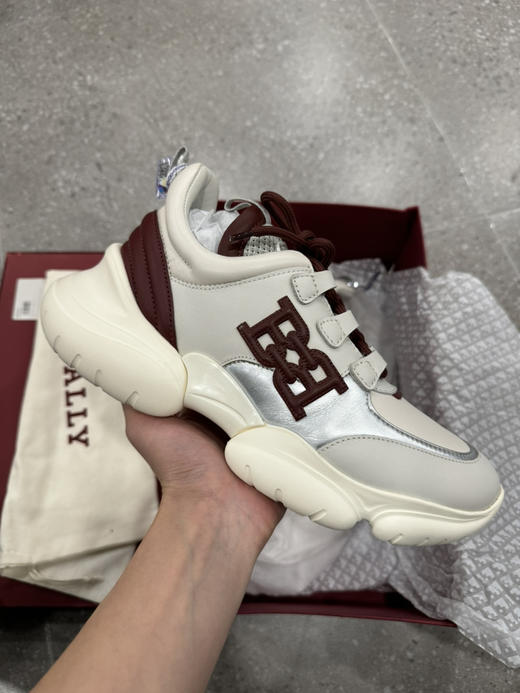 正品 BALLY巴利 时尚运动 低帮跑步鞋 女款 白红 全新破盒 尺码38码0899 商品图0