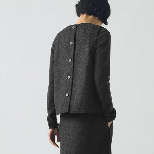 TOAST Boiled Wool Twill Button Back Top 女装羊毛马甲 商品图3