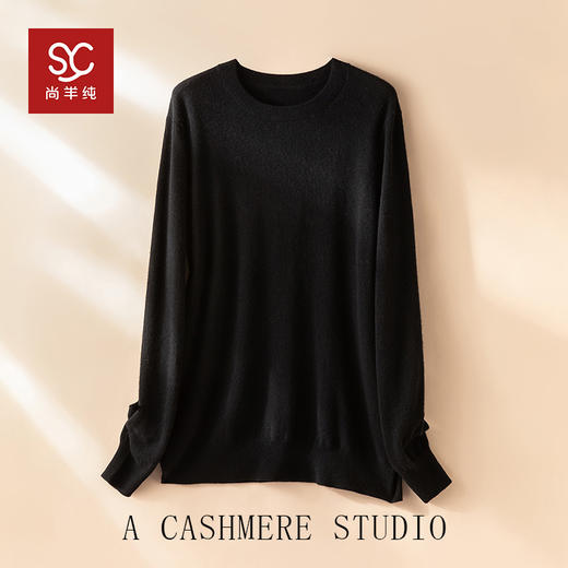 100%Baby小山羊绒~圆领极简风羊绒保暖毛衣打底衫BABY25166 商品图4